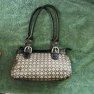 Nine West print black and grey hand bag
